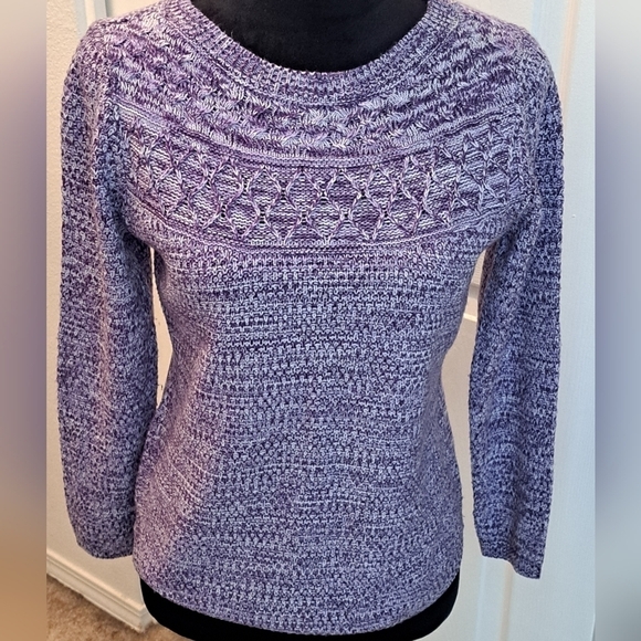 Croft & Barrow Purple Knit Sweater   Size PS - Picture 1 of 7